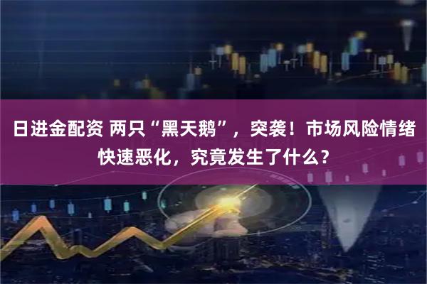 日进金配资 两只“黑天鹅”，突袭！市场风险情绪快速恶化，究竟发生了什么？
